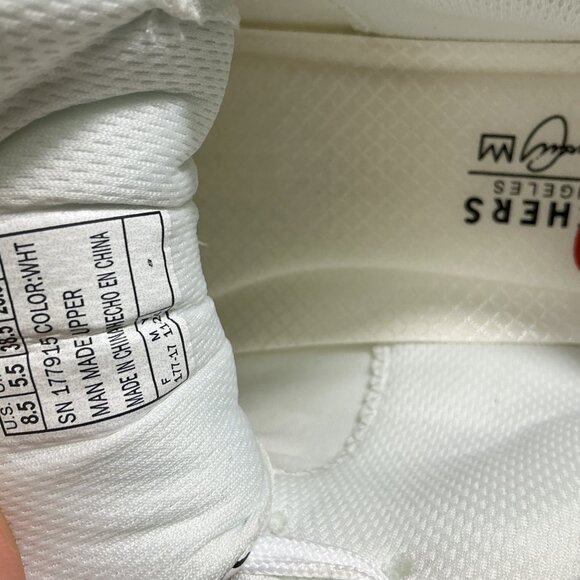 Skechers Street Sneakers Womens Size 8.5 White Hearts James Goldcrown Nib - Picture 9 of 12